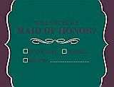 Front View Thumbnail - Emerald & Italian Plum Will You Be My Maid of Honor Card - Checkbox