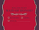 Front View Thumbnail - Flame & Italian Plum Will You Be My Maid of Honor Card - Checkbox