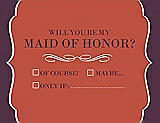 Front View Thumbnail - Fiesta & Italian Plum Will You Be My Maid of Honor Card - Checkbox