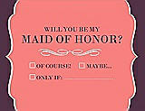 Front View Thumbnail - Ginger & Italian Plum Will You Be My Maid of Honor Card - Checkbox