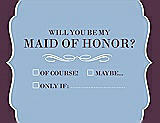 Front View Thumbnail - Ice Blue & Italian Plum Will You Be My Maid of Honor Card - Checkbox
