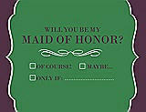 Front View Thumbnail - Ivy & Italian Plum Will You Be My Maid of Honor Card - Checkbox
