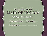 Front View Thumbnail - Kiwi & Italian Plum Will You Be My Maid of Honor Card - Checkbox