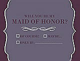 Front View Thumbnail - Lavender & Italian Plum Will You Be My Maid of Honor Card - Checkbox