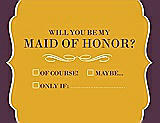 Front View Thumbnail - Mango & Italian Plum Will You Be My Maid of Honor Card - Checkbox