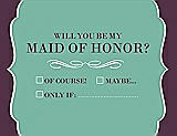Front View Thumbnail - Meadow & Italian Plum Will You Be My Maid of Honor Card - Checkbox