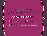 Front View Thumbnail - Merlot & Italian Plum Will You Be My Maid of Honor Card - Checkbox