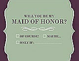 Front View Thumbnail - Mermaid & Italian Plum Will You Be My Maid of Honor Card - Checkbox