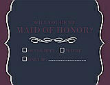 Front View Thumbnail - Midnight Navy & Italian Plum Will You Be My Maid of Honor Card - Checkbox