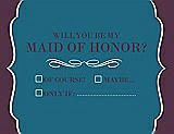 Front View Thumbnail - Mosaic & Italian Plum Will You Be My Maid of Honor Card - Checkbox