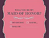 Front View Thumbnail - Nectar & Italian Plum Will You Be My Maid of Honor Card - Checkbox