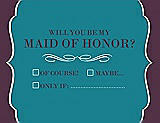 Front View Thumbnail - Niagara & Italian Plum Will You Be My Maid of Honor Card - Checkbox