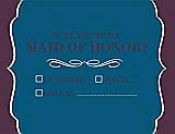 Front View Thumbnail - Ocean Blue & Italian Plum Will You Be My Maid of Honor Card - Checkbox