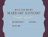 Front View Thumbnail - Pale Blue & Italian Plum Will You Be My Maid of Honor Card - Checkbox