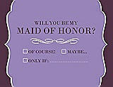 Front View Thumbnail - Pansy & Italian Plum Will You Be My Maid of Honor Card - Checkbox