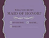 Front View Thumbnail - Passion & Italian Plum Will You Be My Maid of Honor Card - Checkbox