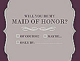 Front View Thumbnail - Pebble Beach & Italian Plum Will You Be My Maid of Honor Card - Checkbox
