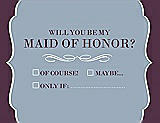 Front View Thumbnail - Platinum & Italian Plum Will You Be My Maid of Honor Card - Checkbox