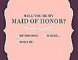 Front View Thumbnail - Primrose & Italian Plum Will You Be My Maid of Honor Card - Checkbox