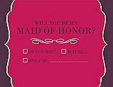 Front View Thumbnail - Posie & Italian Plum Will You Be My Maid of Honor Card - Checkbox