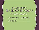 Front View Thumbnail - Pistachio & Italian Plum Will You Be My Maid of Honor Card - Checkbox