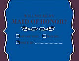 Front View Thumbnail - Royal Blue & Italian Plum Will You Be My Maid of Honor Card - Checkbox