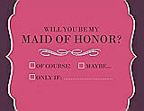 Front View Thumbnail - Rose Quartz & Italian Plum Will You Be My Maid of Honor Card - Checkbox