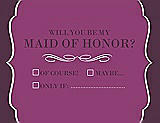 Front View Thumbnail - Sugar Plum & Italian Plum Will You Be My Maid of Honor Card - Checkbox