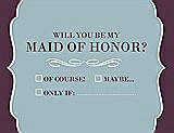 Front View Thumbnail - Surf Spray & Italian Plum Will You Be My Maid of Honor Card - Checkbox