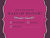 Front View Thumbnail - Tutti Frutti & Italian Plum Will You Be My Maid of Honor Card - Checkbox