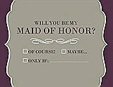 Front View Thumbnail - Twig & Italian Plum Will You Be My Maid of Honor Card - Checkbox