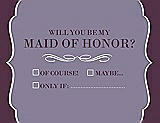 Front View Thumbnail - Wisteria & Italian Plum Will You Be My Maid of Honor Card - Checkbox