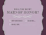 Front View Thumbnail - Wood Violet & Italian Plum Will You Be My Maid of Honor Card - Checkbox