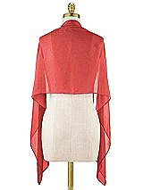Alt View 1 Thumbnail - Perfect Coral Sheer Crepe Stole