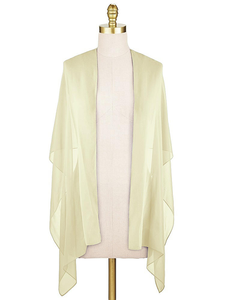 Front View - Butter Yellow Lux Chiffon Stole