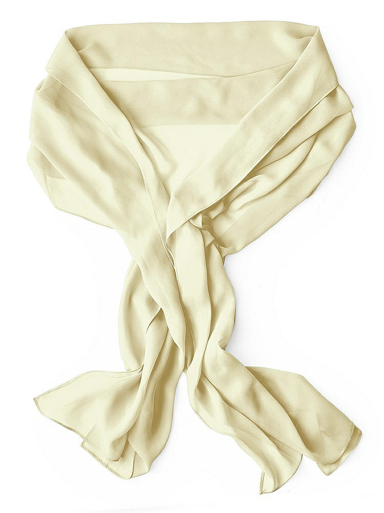 Back View - Butter Yellow Lux Chiffon Stole
