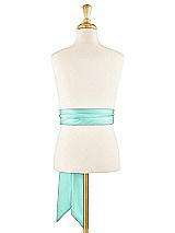 Alt View 1 Thumbnail - Coastal Matte Satin Flower Girl Sash