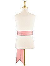 Alt View 1 Thumbnail - Apricot Matte Satin Flower Girl Sash