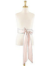 Front View Thumbnail - Blush Matte Satin Flower Girl Sash