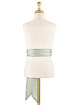 Alt View 1 Thumbnail - Celadon Matte Satin Flower Girl Sash