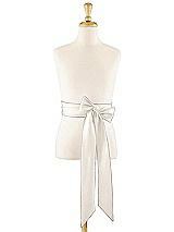Front View Thumbnail - Ivory Matte Satin Flower Girl Sash