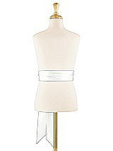 Alt View 1 Thumbnail - White Matte Satin Flower Girl Sash