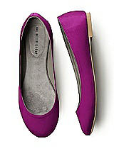 Front View Thumbnail - Persian Plum Simple Satin Ballet Wedding Flats