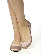 Rear View Thumbnail - Topaz Simple Satin Ballet Wedding Flats