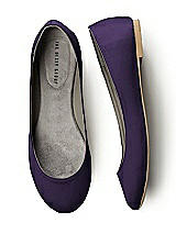 Front View Thumbnail - Concord Simple Satin Ballet Wedding Flats