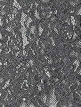 Front View Thumbnail - Charcoal Gray Rococo Metallic Lace Fabric by the yard