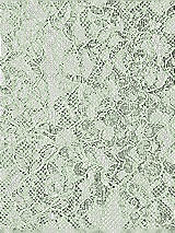 Front View Thumbnail - Celadon Rococo Metallic Lace Fabric by the yard
