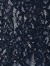 Front View Thumbnail - Midnight Navy Rococo Metallic Lace Fabric by the yard