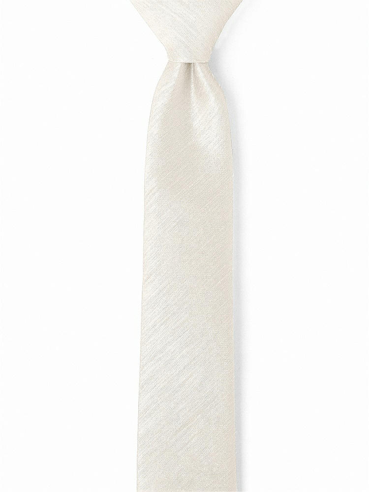 Front View - Ivory Dupioni Narrow Ties by After Six