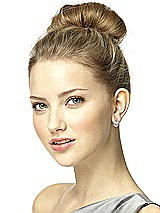 Rear View Thumbnail - Clear Patterned CZ Studs